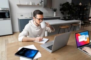 5 Side Hustles Man working